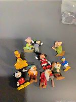 Group shot showing all ten Disney mini figurines