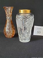 Two vases side by side highlighting colour difference and patterns