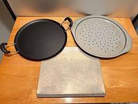 All three pans top view