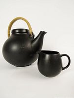 Teapot and creamer front view