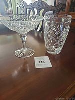 Vase and compote side by side showing overall designs