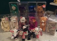 Group shot of all boxed and loose Beanie Babies