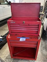 Full view of stacked tool chest showing both pieces