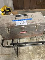 Exterior of Craftsman steel toolbox