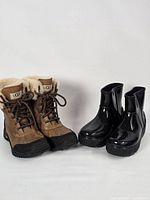 Both pairs of UGG boots side by side