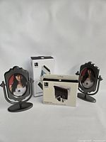 Full lot showing two swivel frames, boxed Magnetter key panel, boxed easel/photo stand