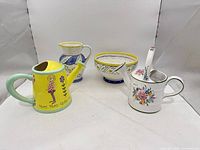 All four ceramic pieces group shot