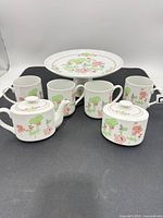 Group shot of entire teaware set