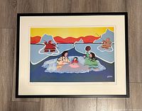 Full view of framed Inuit print