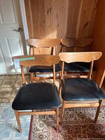 Front view of all four matching chairs