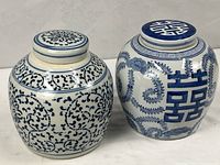 Both ginger jars front view