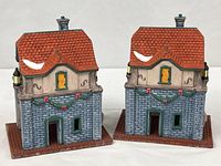 Front view of both matching Gate House buildings