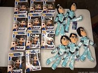 Full lot with boxed Pop figures, plush dolls, sealed mini figure