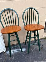 Full view of both bar stools