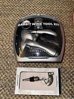 Rabbit Wine Tool Kit and Tommy Bahama bottle stopper together