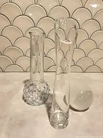 All three glass items grouped together