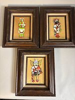 All three framed oil paintings