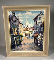 Full view of framed Darwin oil painting