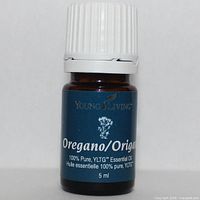Front label of one Young Living Oregano essential oil bottle