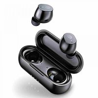 Earbuds and charging case close-up