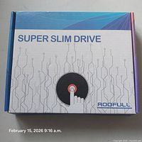 Front of retail box showing Super Slim Drive branding