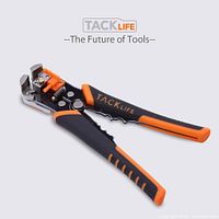 TACKLIFE self-adjusting wire stripper tool, black and orange