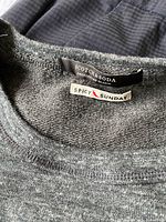 Label and neckline of grey Scotch & Soda top