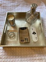 All items arranged on tray front view