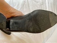 outsole view showing logo and minimal wear