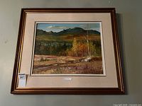 Full view of framed painting on wall