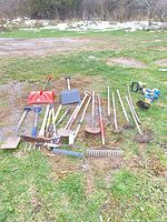 Full lot laid out on grass