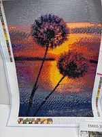 Sunset floral diamond painting canvas