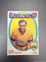 Front of Gary Edwards O-Pee-Chee card showing player image and team details