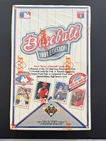 Front of sealed 1991 Upper Deck Baseball wax box
