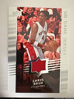 Front of card showing action image and red jersey patch