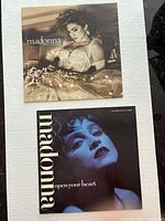 Front covers of both Madonna records