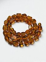 Coiled necklace showing overall bead style and clasp