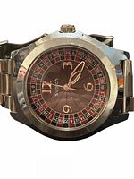 Front view showing dial design and hands