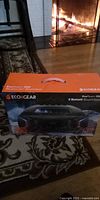 Front view of sealed EcoXGear EcoBoulder 100 Bluetooth boombox retail box