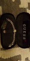 Watch with chain bracelet and tag inside Guess branded case