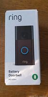 Front of sealed Ring Battery Doorbell retail box