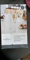 Box showing Threshold champagne flutes set of 4
