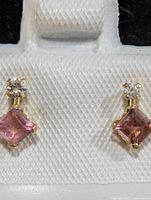 Front view showing stones and gold setting