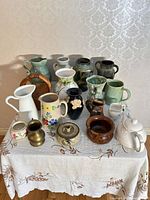 All 18 vessels grouped on table