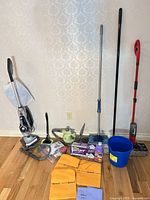 Full lot overview showing all cleaning items