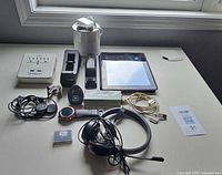 Full lot overhead view showing all items arranged