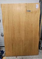 Front view of full oak slab showing size, grain and butterfly inlay