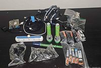 Full lot overview on black surface