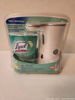 Front view of sealed Lysol No-Touch Hand Soap System package