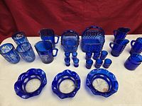 All pieces displayed on table showing variety and count